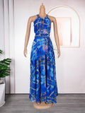 New plus-size off-the-shoulder african print maxi dress for spring/summer - perfect for cross-border e-commerce on  and