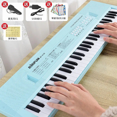 Children's educational 61-key electronic keyboard, beginner's 37-key piano, music learning tool for babies, toys for boys and girls