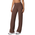 New arrival cross-border double-sided brushed pure colorhigh waistloose breathable yoga wide-leg pants running fitness yoga bell bottoms