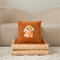 Cartoon plush throw blanket - dual use pillow blanket, crystal velvet, thickened towel embroidery, perfect for car, office, air conditioning, and nap time