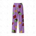 Kpop witcher girl group zoey same style purple turtle pajamas pajamas milk silk loose cartoon straight-legpants