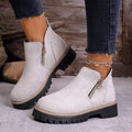 autumn new arrival: women's plus-size chunky leather boots for cross-border e-commerce. wholesale available. dropshipping to  and . (price difference: $0.67)