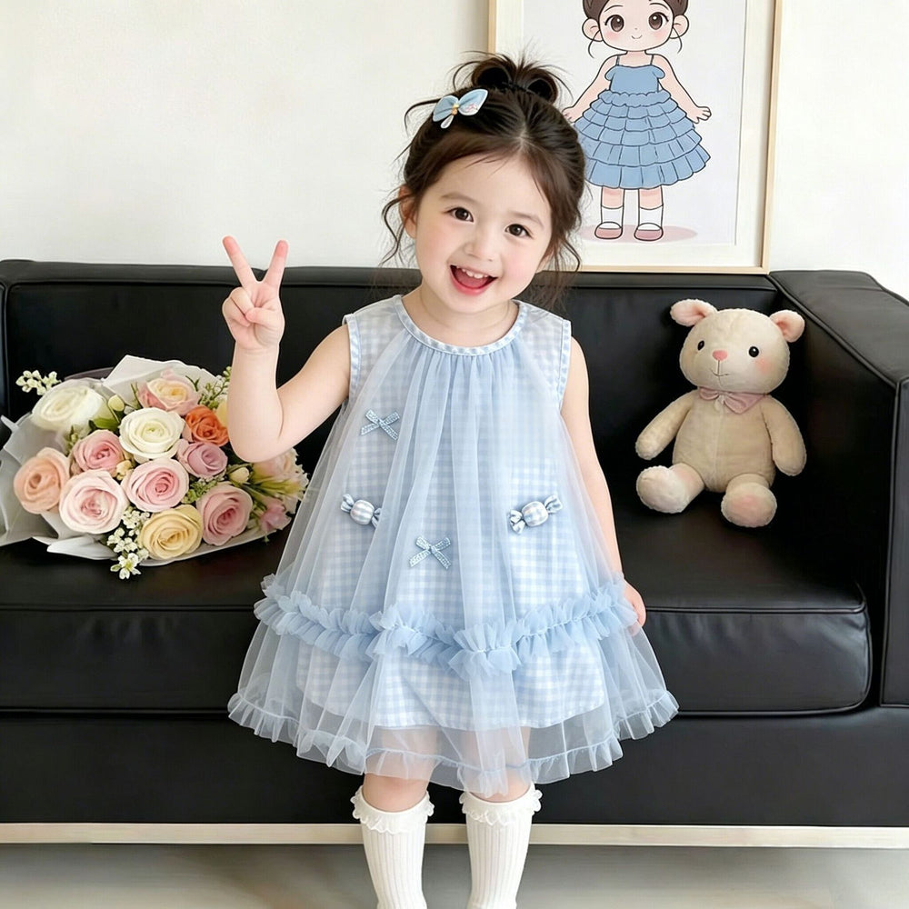 Lightweight gauze dress - summer outfit for girls: fresh & sweet baby vest dress, mori girl style, ethereal summer dress