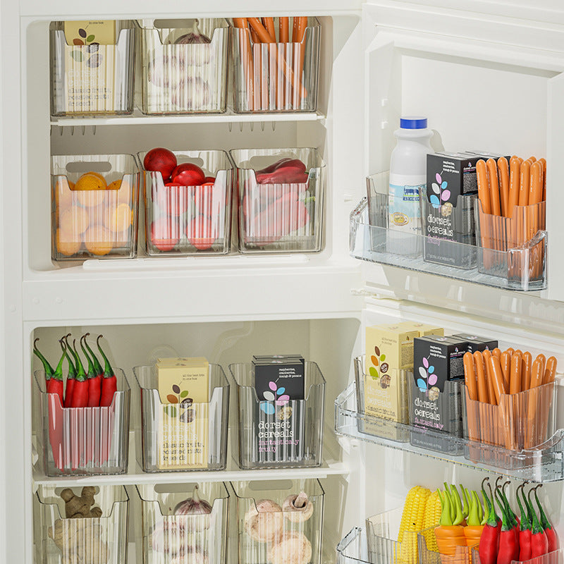 Refrigerator organizer side door food spice fruit storage container pet plastic no lid organizer box - wholesale from manufacturer