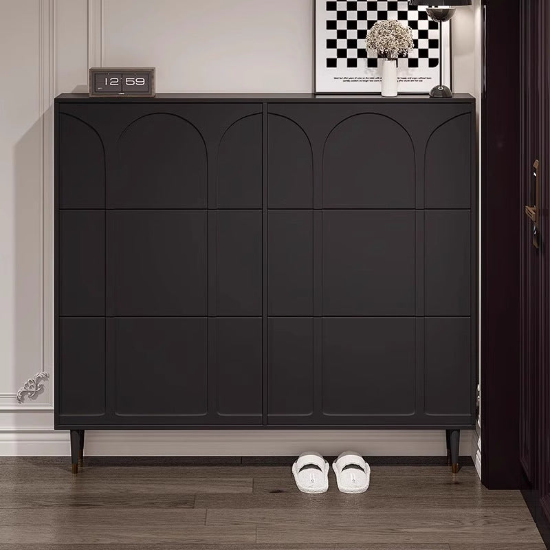 Cream style ultra-thin tipping shoe cabinet for home door small narrow entrance multi-layer entrance cabinet new arrival 2025 popular shoe rack