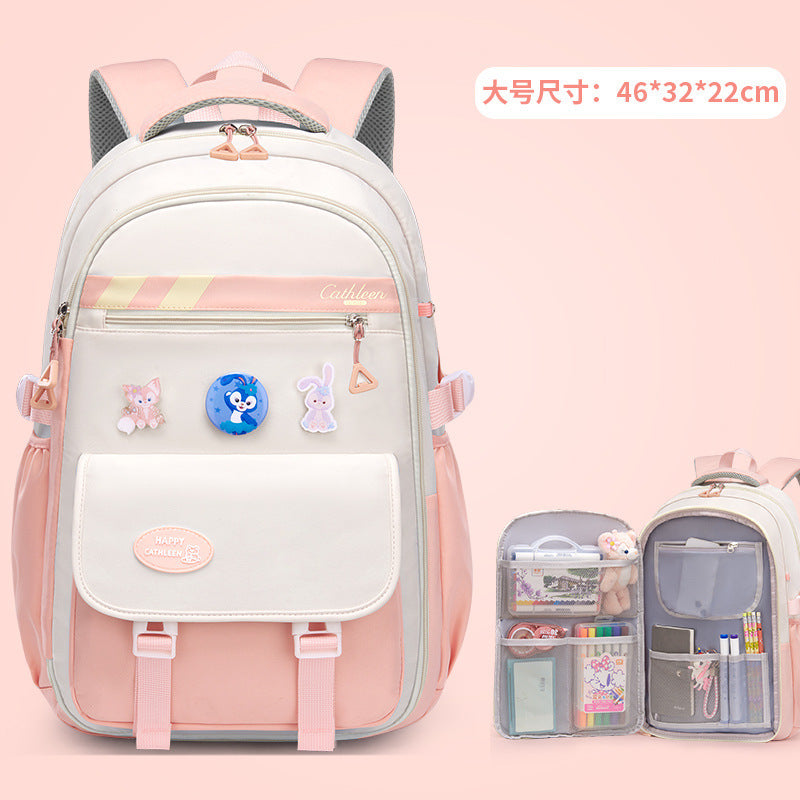 Primary school students' new schoolbags reduce the burden of spine care, junior high school and high school students ins sixth grade large-capacity backpacks