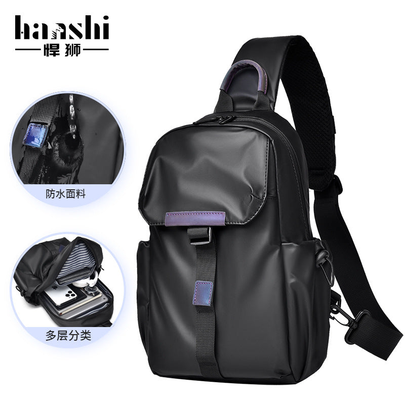 Fashion Men's Shoulder Crossbody Bag Premium Sense Lightweight Waterproof Breast Bag Travel Chest Bag Casual Women's Trendy Shoulder Bag