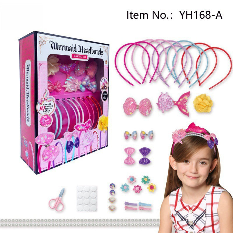 Cross-border  export DIY assembly headband girl handmade design children play house toy gift