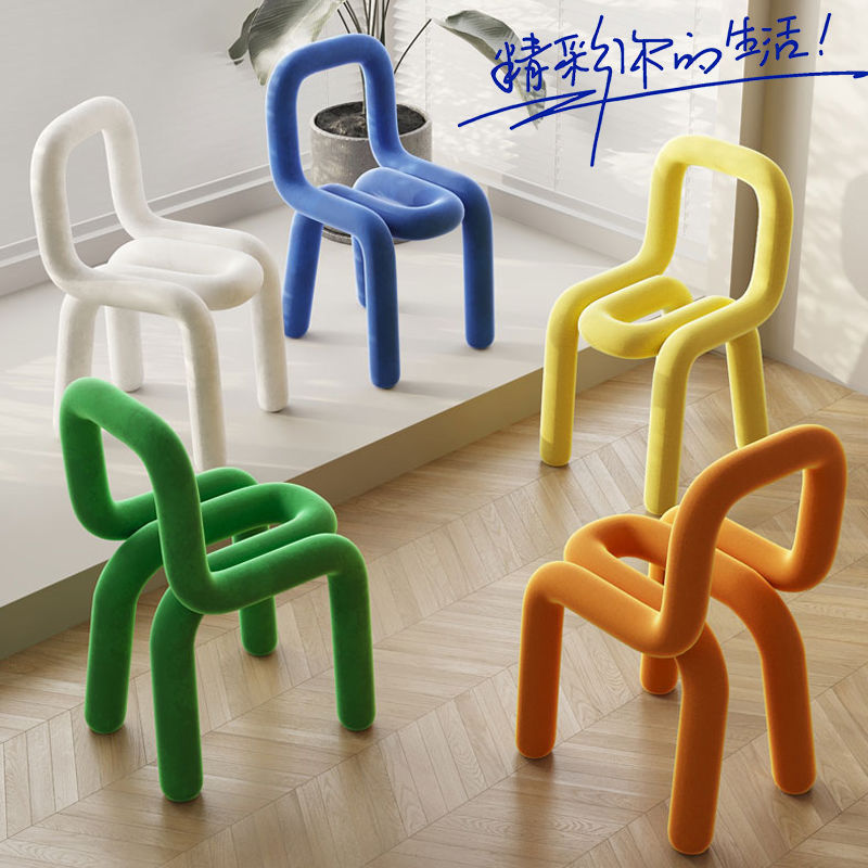 Bedroom chair scandinavianins designer simple creative popular makeup stool casualstylish special-shaped dining chair