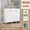 Three doors - combination lock - white [length 91 width 35 height 102cm]