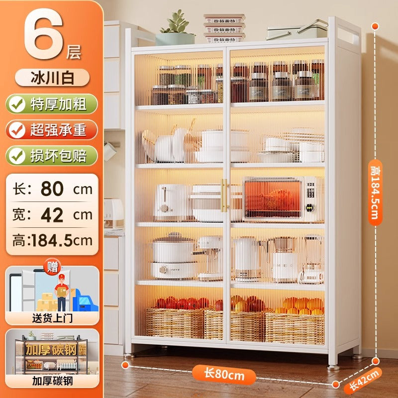 Kitchen multifunctional storage rack microwave oven storage cabinet slit storage cabinet floor-standing multi-layer cabinet cupboard shelf