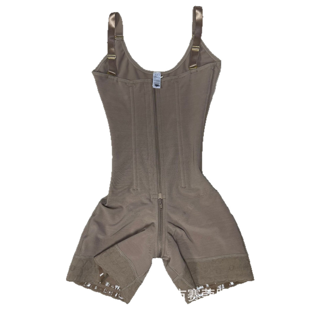 new cross-border steel-boned corset bodysuit - tummy control, butt lift, slimming shapewear with zipper closure