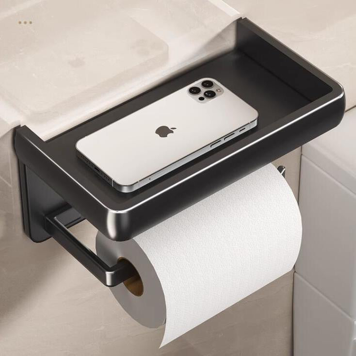 Bathroom toilet paper box toilet tissue box storage rack punch-free wall-mounted paper drawer placement box bathroom roll paper rack