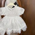Princess dress for girls, summer , baby white dress, flower girl wedding dress, birthday first birthday tutu dress