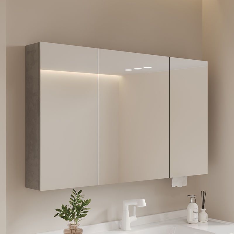 Solid wood smart bathroom mirror cabinet toilet wall-mounted rack toilet storage cabinet cosmetic mirror with light