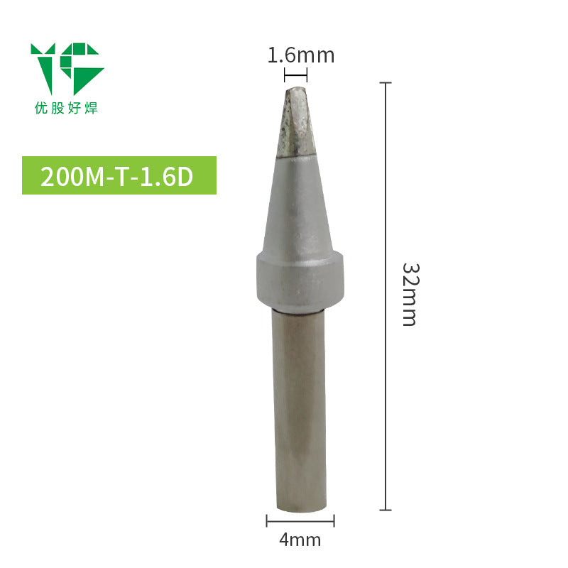 203H electric soldering iron head 90W high frequency welding table 200 Luo iron head pointed nozzle horseshoe K knife head welding table nozzle universal matte