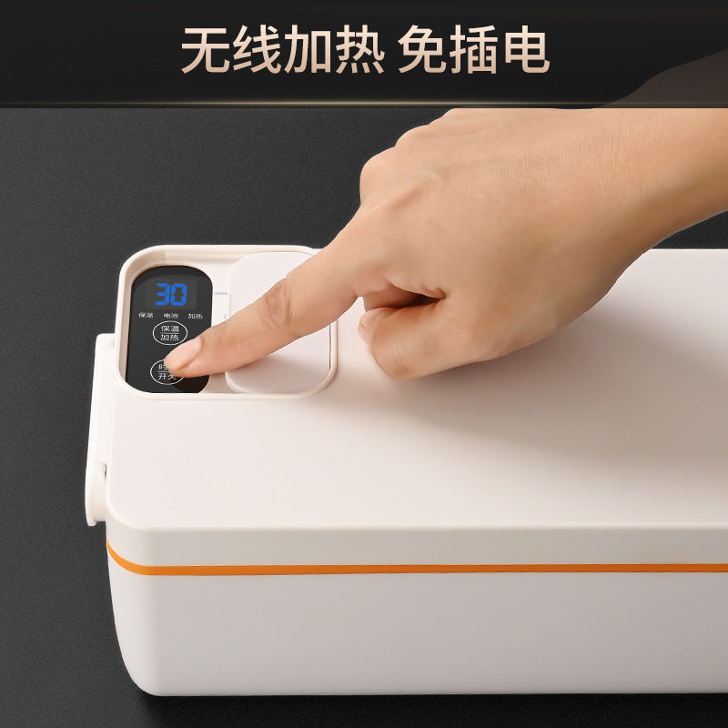304 stainless steel electric lunch box large-capacity work car portable thermal insulation lunch box water-free self-heating lunch box