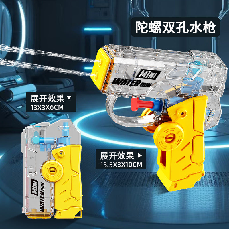 [customized] folding mobile phone fidget spinner double hole water gun kids toy water spray mini little boy water gun