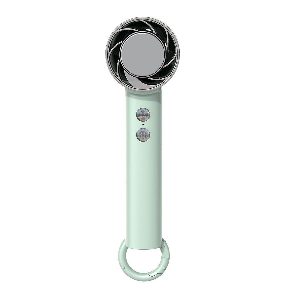 new arrival folding cooling fan usb rechargeable multi-function outdoor handheld carabiner ice compress fan wholesale