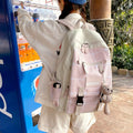 Women's canvas backpack - large capacity travel backpack for students, high school, and middle school