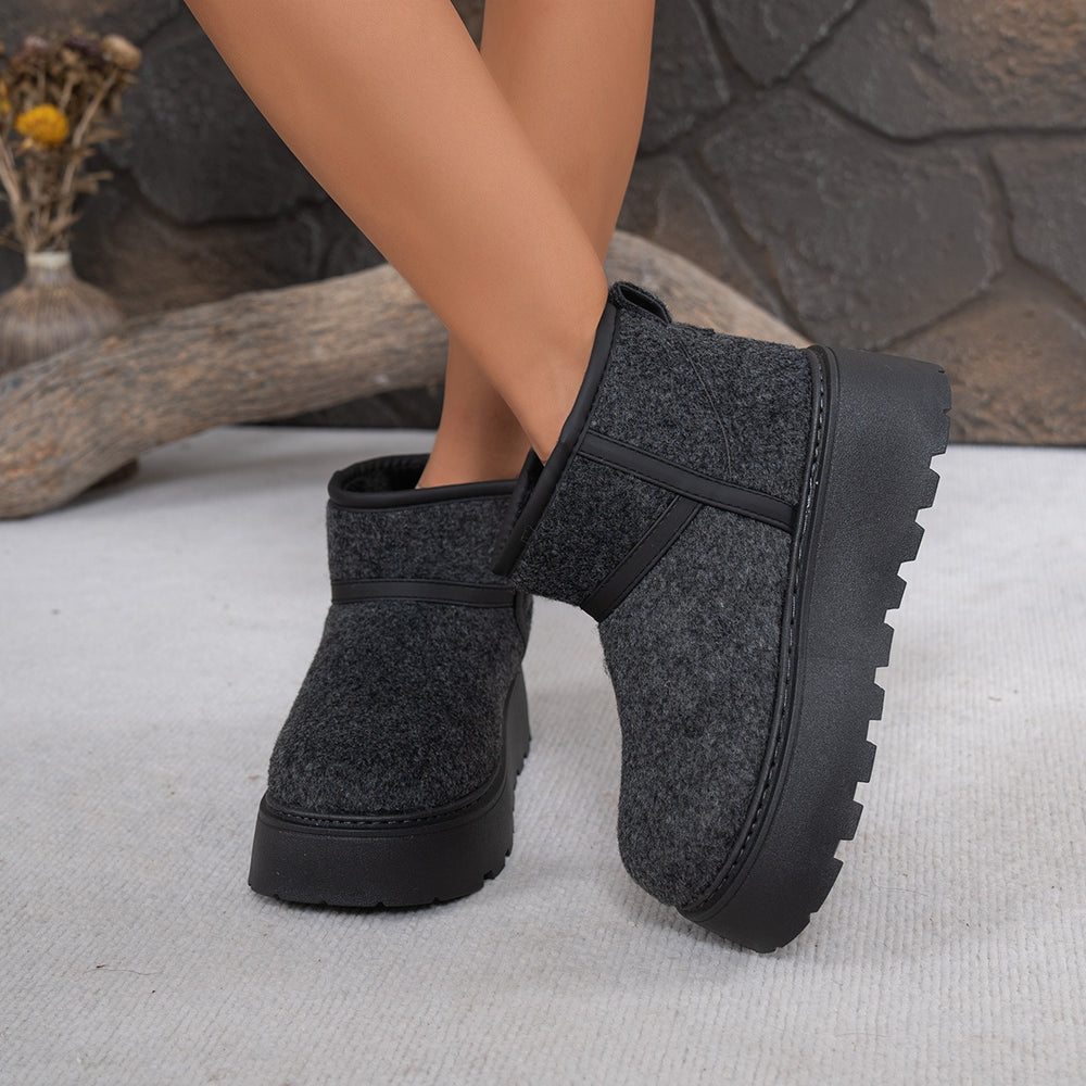 plus sizethick soleknee socks snow boots for women  autumn winternew arrivalfleece-linedthickenedheattech cotton shoes for women