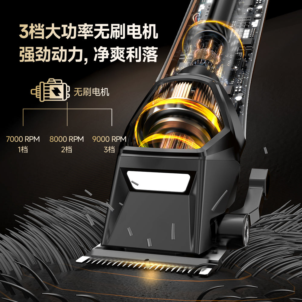 Professional hair clipper with adjustable blades, digital display, quick charge, hair cutting & trimming, salon-grade electric clipper