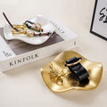 Stylish high-looking four-corner frosted plate creative asymmetrical jewelry watch plate desktop special-shaped storage plate display plate