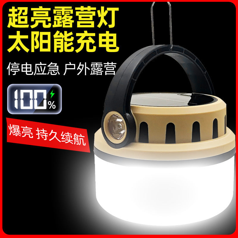 Camping light Outdoor solar charging tent light Emergency camping light Long battery life Portable rechargeable lighting Fluorescent light