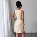 fashionexport women's clothing  summerfashionnew arrival sleeveless bows slitdresselegant