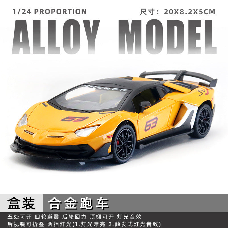Large jeep wrangler alloy artificial 1:24 model bugatti lambo car kids toy men's gift ornaments