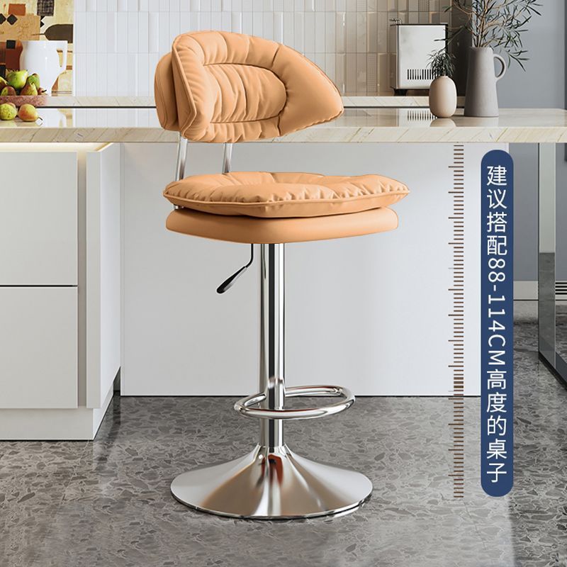 Bar stool, bar chair, front desk cashier swivel chair, adjustable height high stool, home beauty salon barber backrest swivel chair