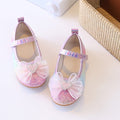 Gradient glitter girls' princess shoes - spring/autumn soft sole baby flats with pearl butterfly bow - children's crystal dress shoes