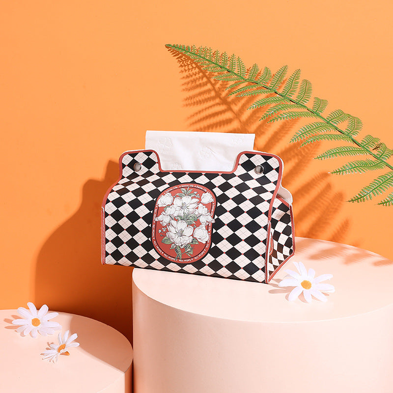 European retro style tissue box household dining table restaurant napkin paper box storage box paper box creative high-end car