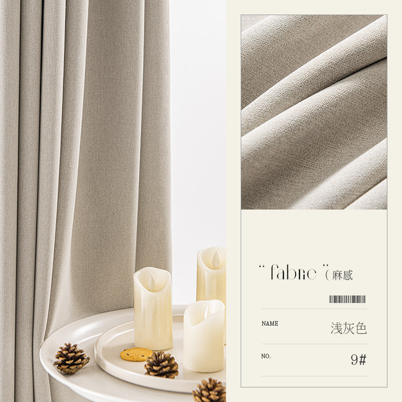 Shaoxing keqiao curtains classy bedroom full blackout thickened cotton and linen curtains living room scandinavianaccessible luxurypopularfor home