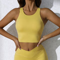 Amazon cross-border high collar yoga vest women's running bubble wrap breast reduction sports intimates with breast pads fitness bra