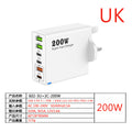 200w multi-port charger 3usb+3pd direct charging fast charging european and american regulations full protocol pd european regulations charging head