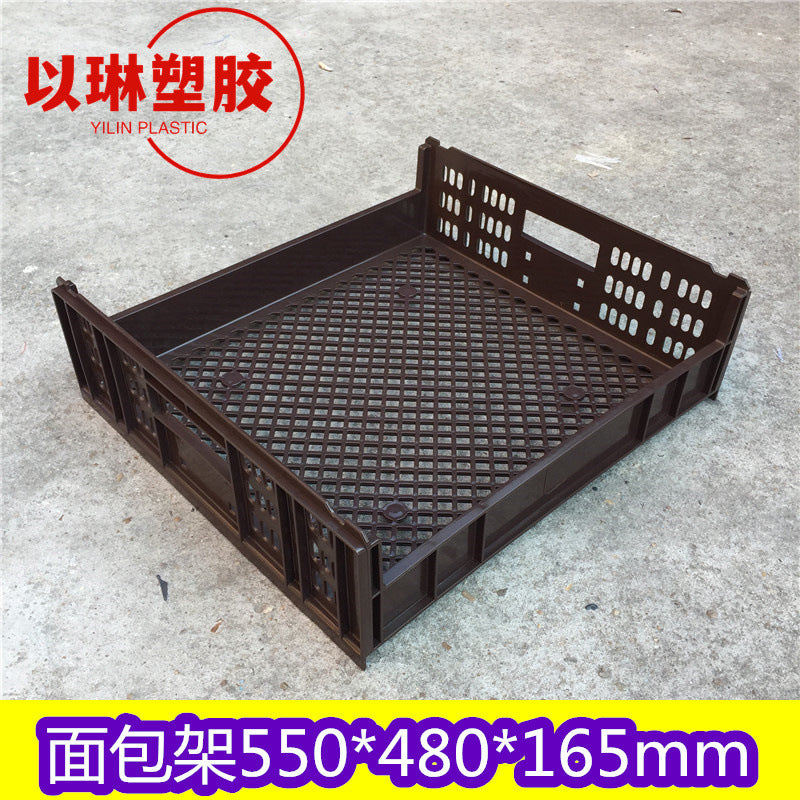 Plastic Bread Basket Pastry Food Turnover Box for Baking Food Industry Bread Rack Stackable Universal Packaging