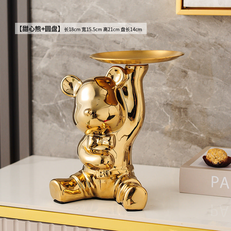 Entryway console table key holder tray - violent bear design, luxury & high-end home decor accent