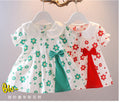 Korean children's summer new arrivals: floral short-sleeve dress - korean style princess sweet floral dress for baby girls