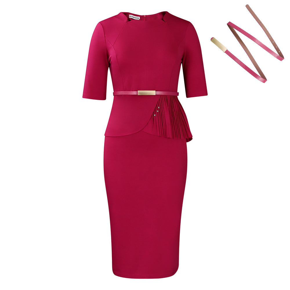 D521  foreign trade women's clothing  summer new fashion solid color ol bodycon african european and american dress