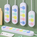 Multi-outlet power strip with usb charging ports - wall socket extension cord for home use