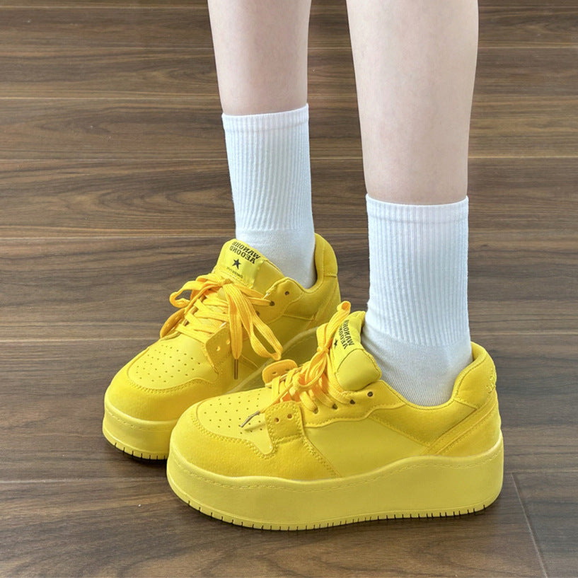 Autum dopamine thick sole heightened sneakers women's ins trendy 2026 new arrival easiest for match sports fashioncasual bread shoes