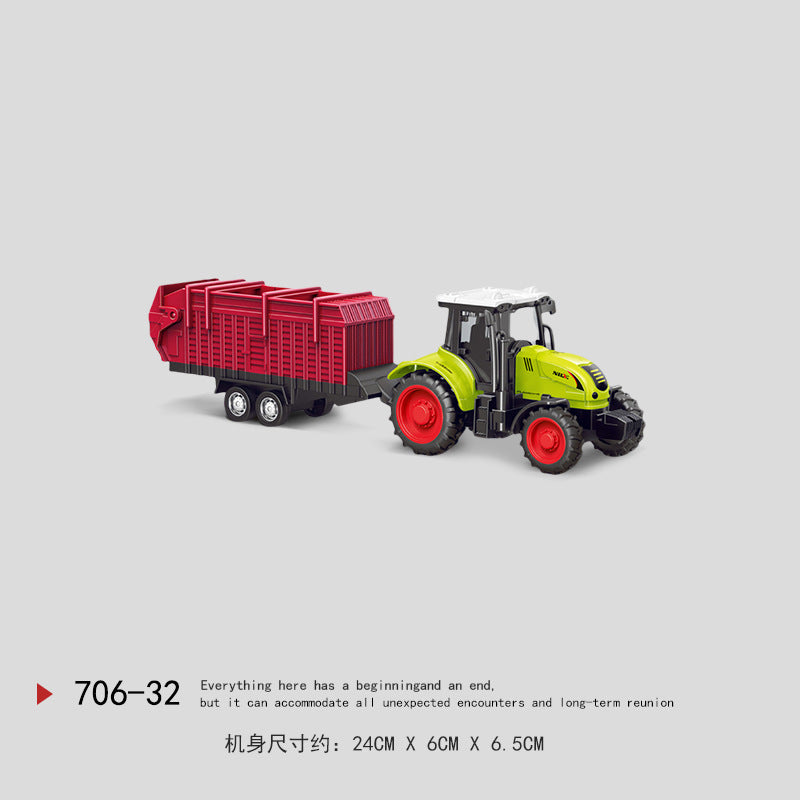 Kidsartificial inertia farmer truck tractor model detachable engineering vehicle farm series toys cross-border wholesale