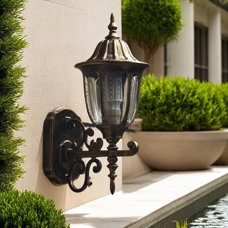 European style outdoor waterproof wall lamp retro courtyard light corridor staircase creative wall sconce garden balcony fence wall light