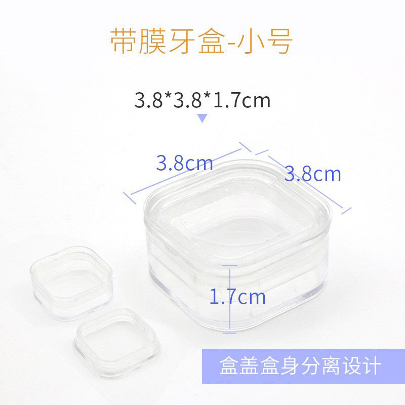 Dental transparent film box, denture holder box, film tooth box, denture packaging box, orthodontic box, logo can be printed.