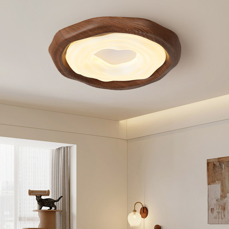 Walnut cookie bedroom light medieval cream wind ceiling light Internet celebrity children's room full spectrum led lamps