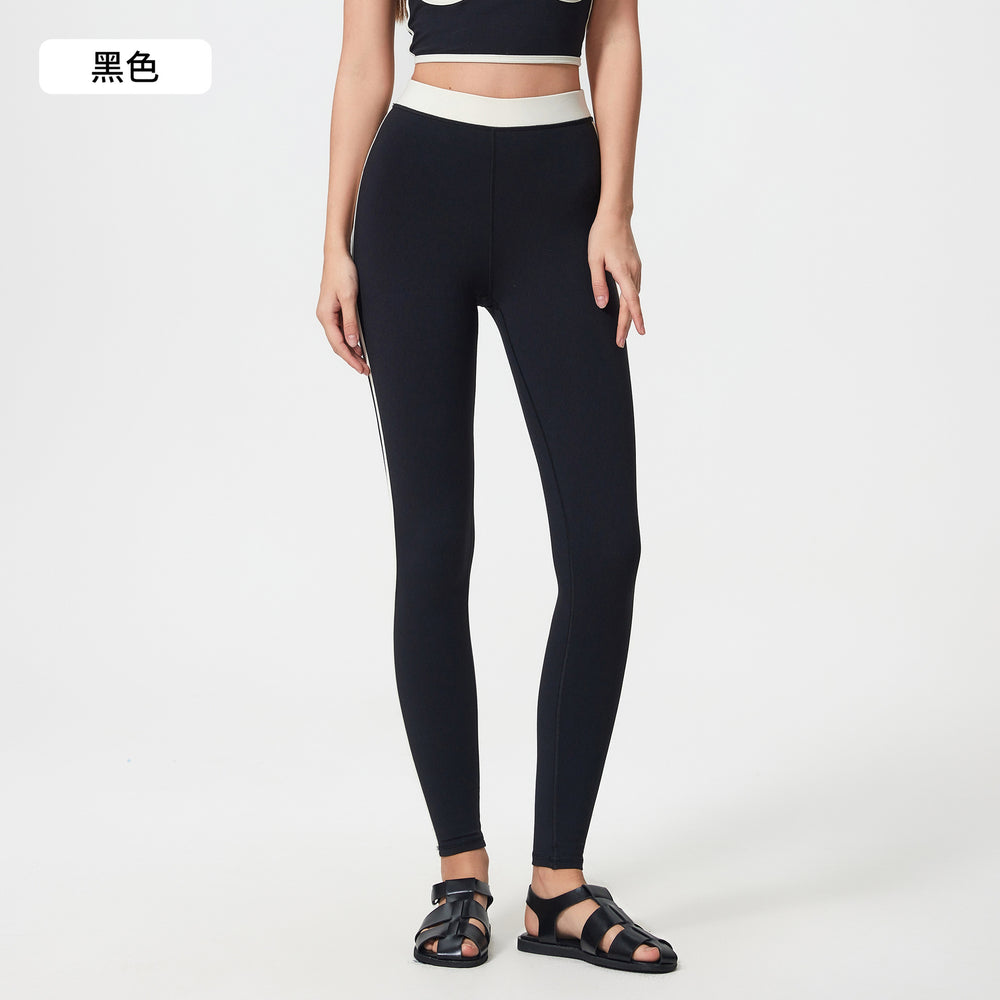 New fashion color block yoga pants - high elasticity, shaping, fitness leggings - barely there feel, peach lift, tight fit - women's d25045
