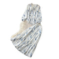 Gentle wind floral light mature style two-piece set female early autum strap waist slimming lookelegantsuitwork clothing outfit