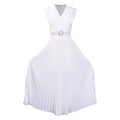 C8486p with belt summer european and american women's clothing fashion sexy ruffles pleated large skirt long skirt foreign trade dress