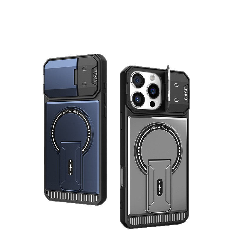 mecha bracket magnetic suction suitable for iphone17promax mobile phone case apple 16 lens bracket cover all-inclusive